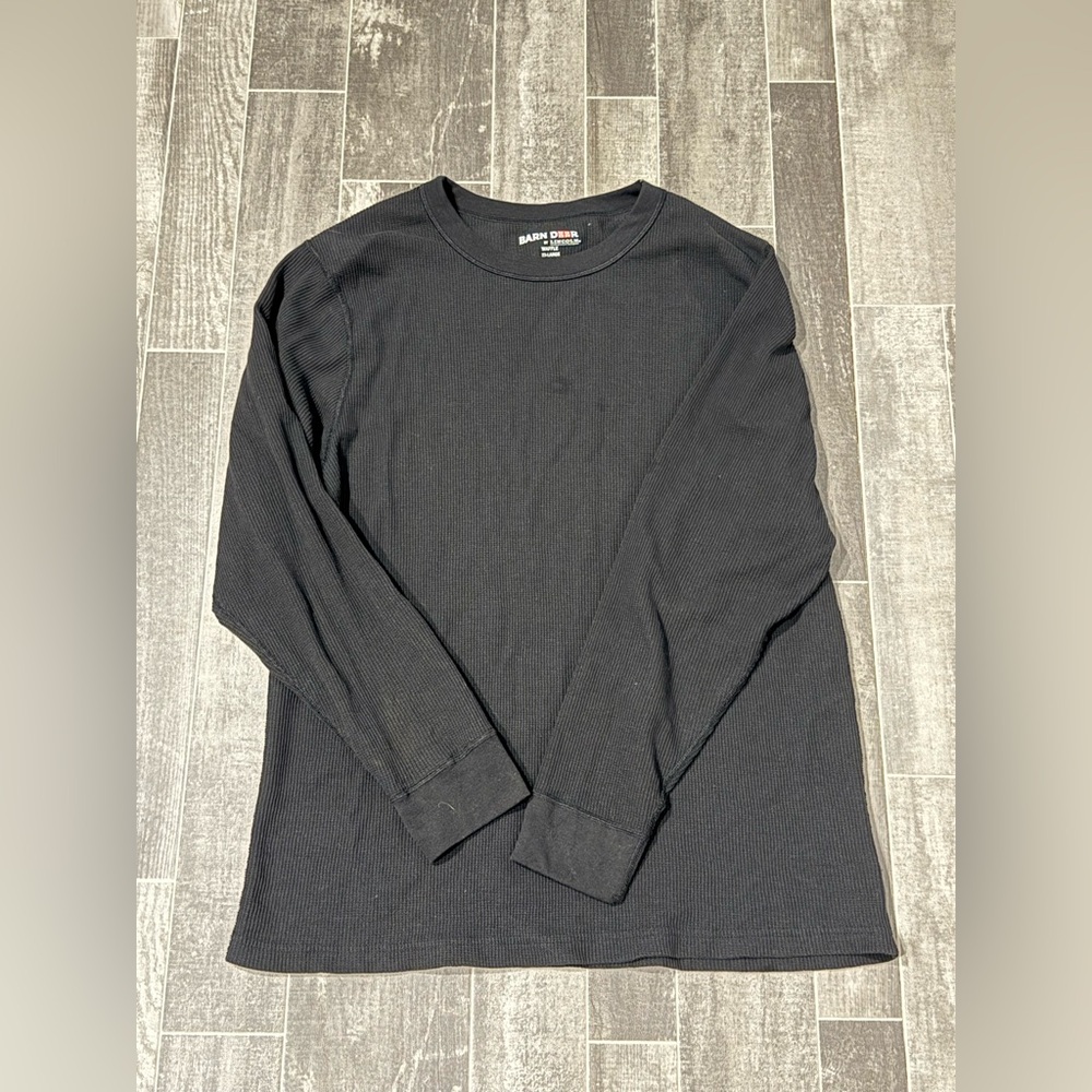 Barn Door Black Waffle Knit Top